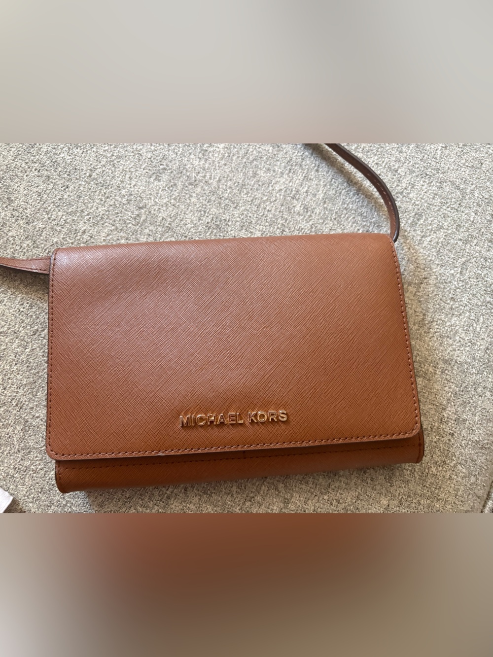 Michael Kors Cognac Leather Crossbody